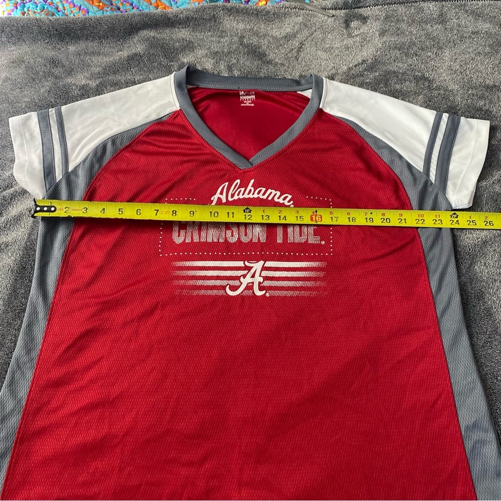 Alabama Crimson Tide Women's Red Mesh V-Neck Jersey Tee Size 2X Fan Wear - Picture 7 of 9